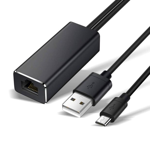 Ethernet Adapter für Fire TV | Chromecast Micro USB zu RJ45 LAN Netzwerk Adapter