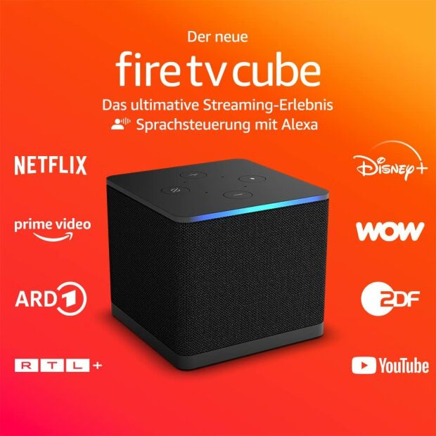 Amazon Fire TV Cube 3 2022 4K PREMIUM BUNDLE inkl. Ethernet Port | KODI VAVOO PULSE SKY Dienste